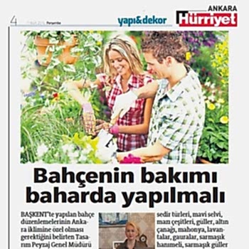 Hürriyet Gazetesi Bahçe Bakımı Haberi 